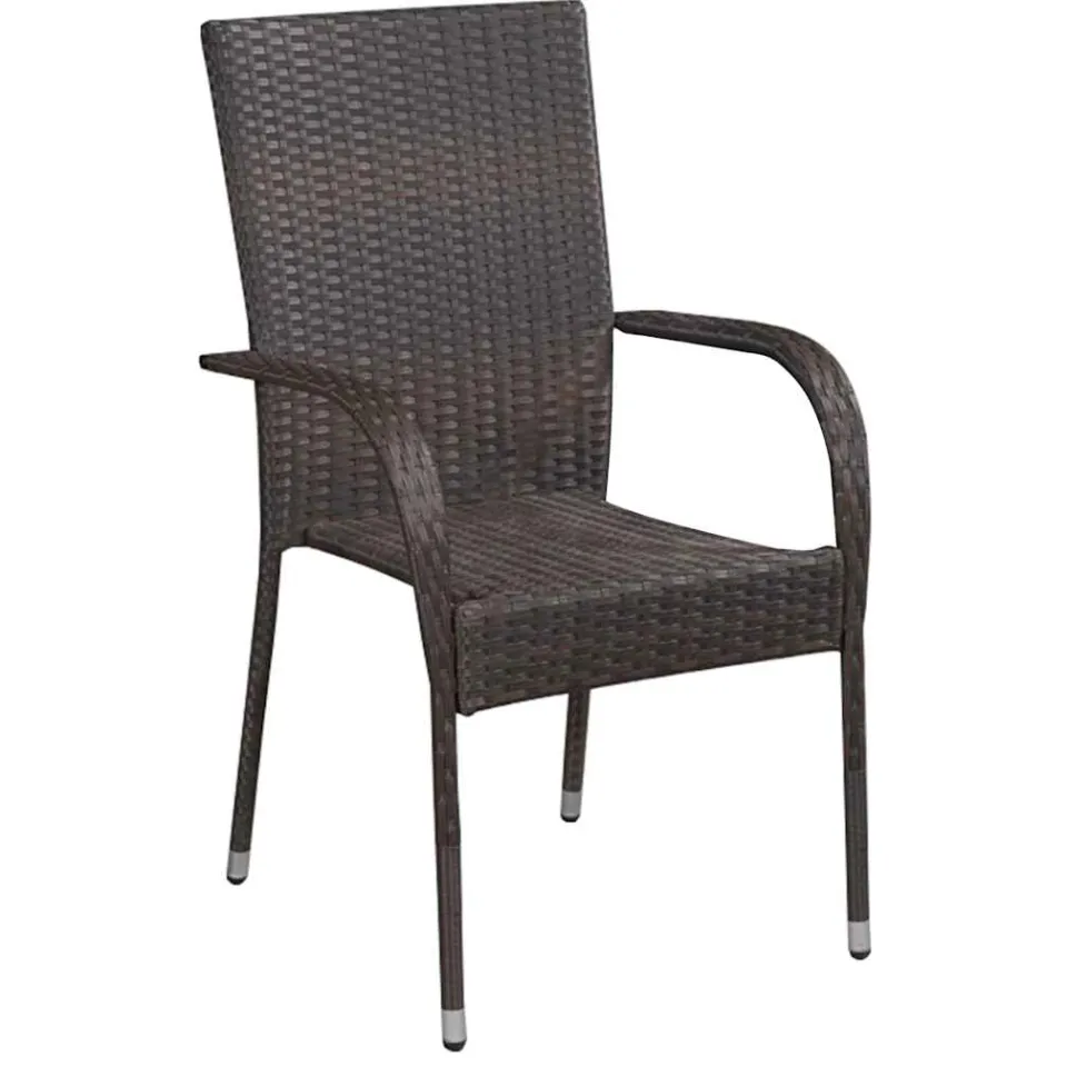vidaXL 3-delige Tuinset bruin en zwart, foto 3