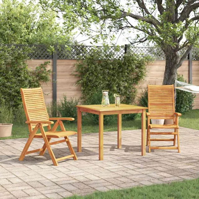 vidaXL Tuin eettafelset 3 st Bruin Massief Acaciahout