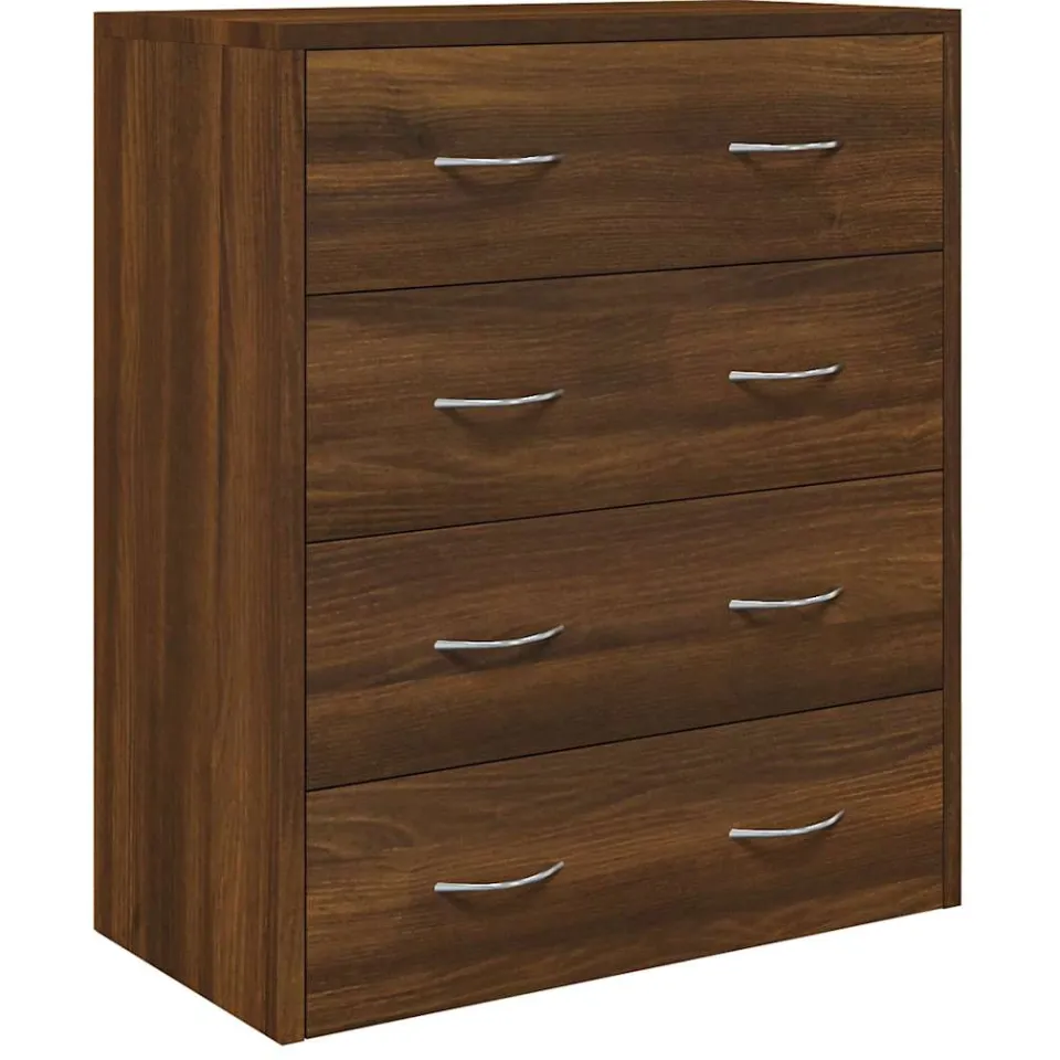 vidaXL Dressoir met 4 lades 60x30,5x71 cm bruineiken