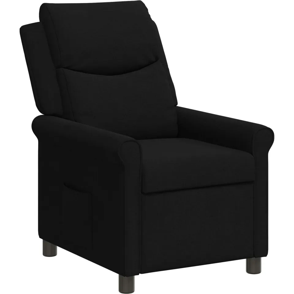 vidaXL Ligstoel Zwart 69 x 93 x 102 cm Stof, foto 4