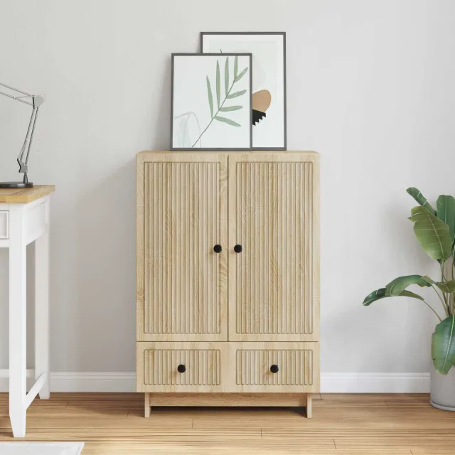 vidaXL Dressoir Sonoma Eiken 66 x 34,5 x 95 cm Bewerkt hout, foto 2