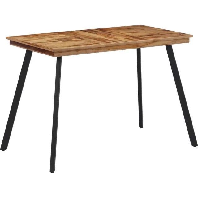 vidaXL Eettafel - 120x62x76 - cm - massief - teakhout Bruin