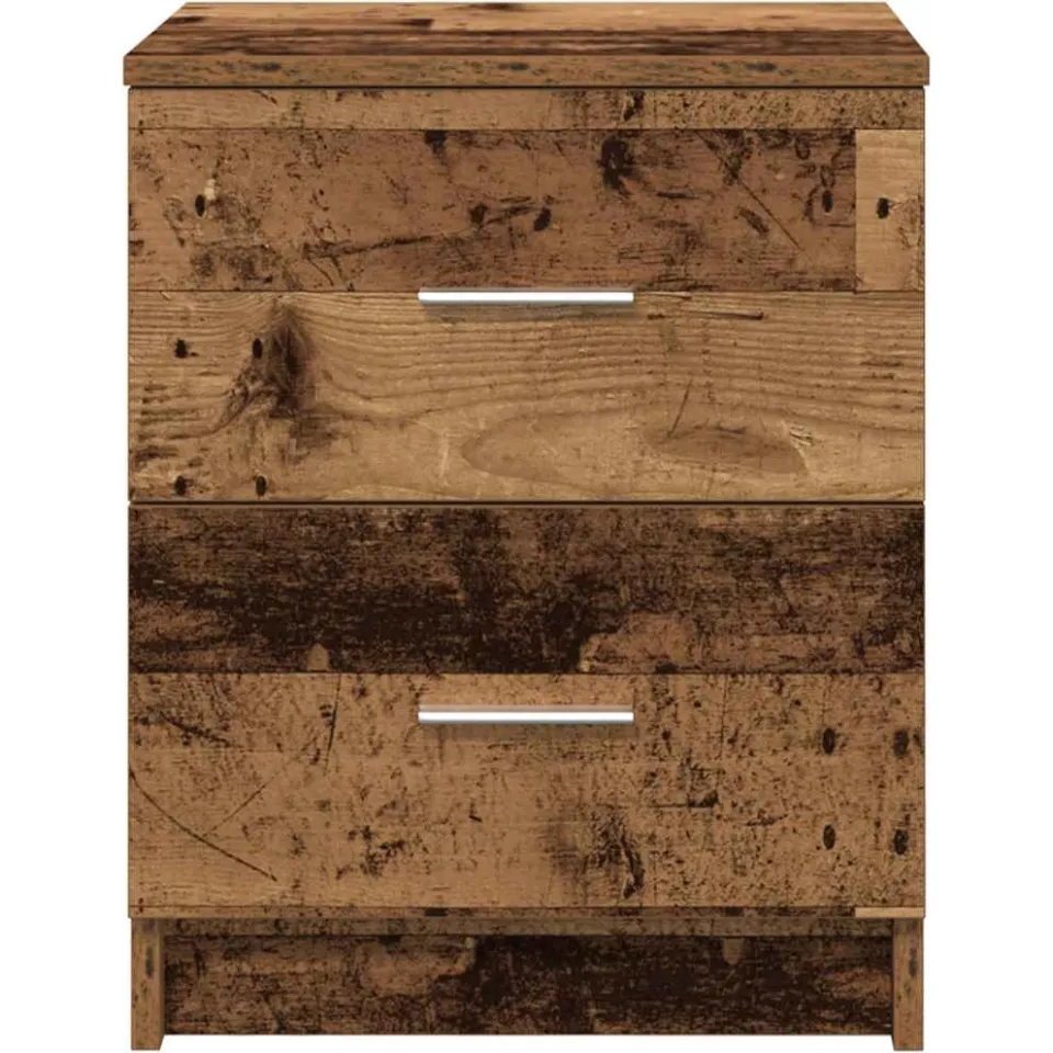 vidaXL Nachtkastjes 2 st met 2 lades 40x36x50 cm oud houtkleurig bruin, foto 4