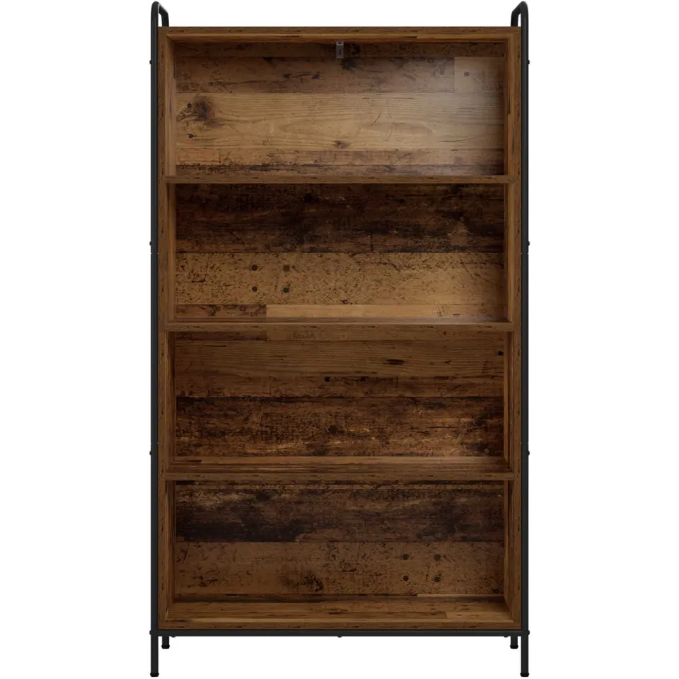 vidaXL Boekenkast 55,5 x 33 x 174 cm Bewerkt hout Oud hout Bruin