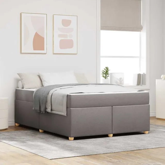 vidaXL Bedframe Taupe 140 x 200 cm Stof
