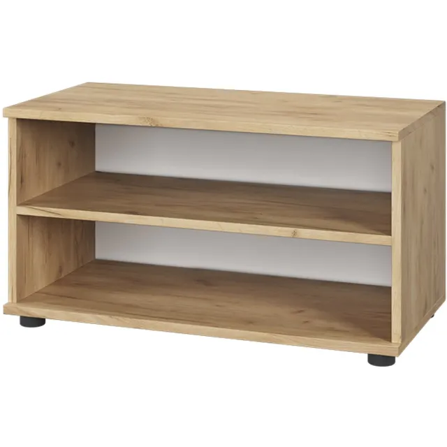 Vicco Berno Woonkamerkast – 70.8 x 38.9 cm met 2 compartimenten Eik goud/wit Goudkleurig Eiken/Wit