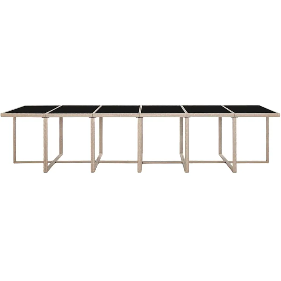vidaXL 17-delige Tuinset met kussens poly rattan beige, foto 4