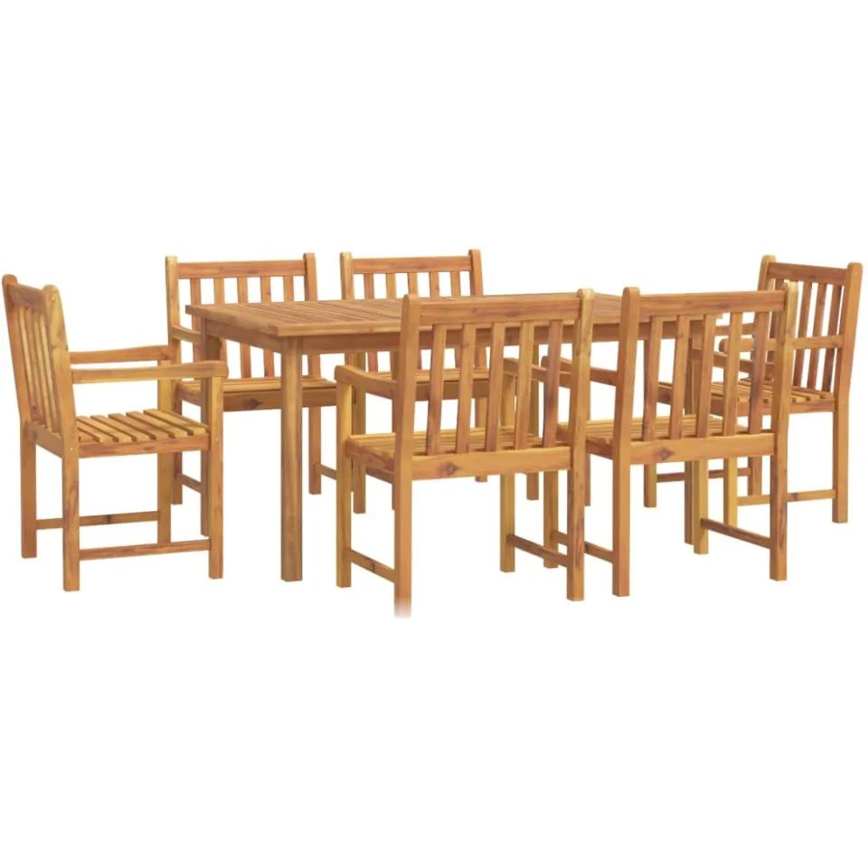 vidaXL 7-delige Tuinset massief acaciahout bruin, foto 3