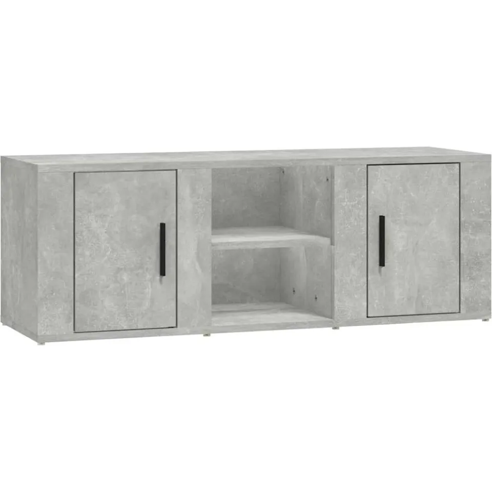 vidaXL Tv-meubel 100x31,5x35 cm bewerkt hout betongrijs