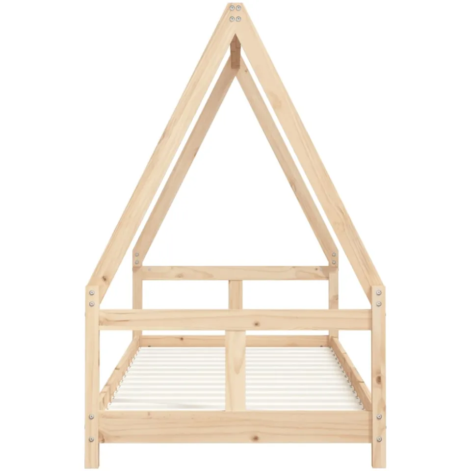 vidaXL Kinderbedframe 80x200 cm massief grenenhout bruin, foto 4
