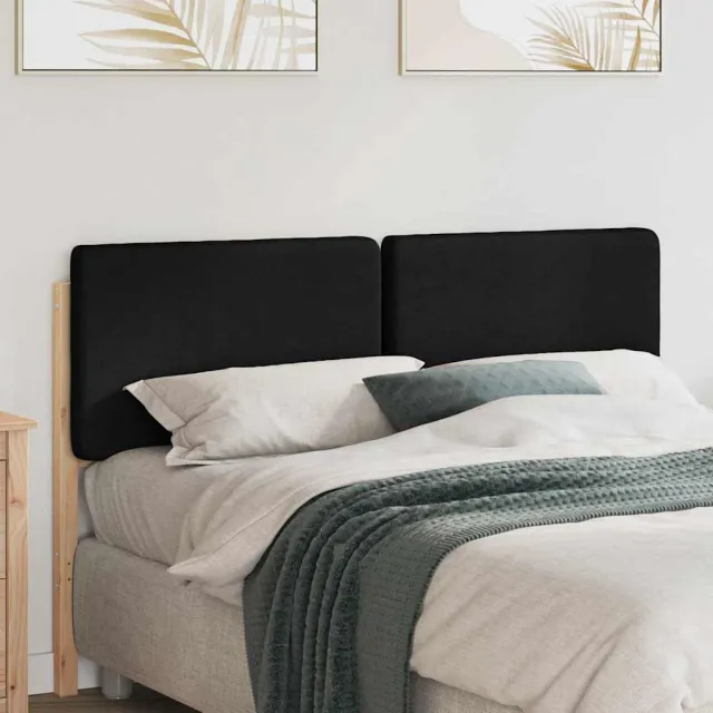 vidaXL Gestoffeerd hoofdbord Bruin en zwart 135 cm Massief grenenhout