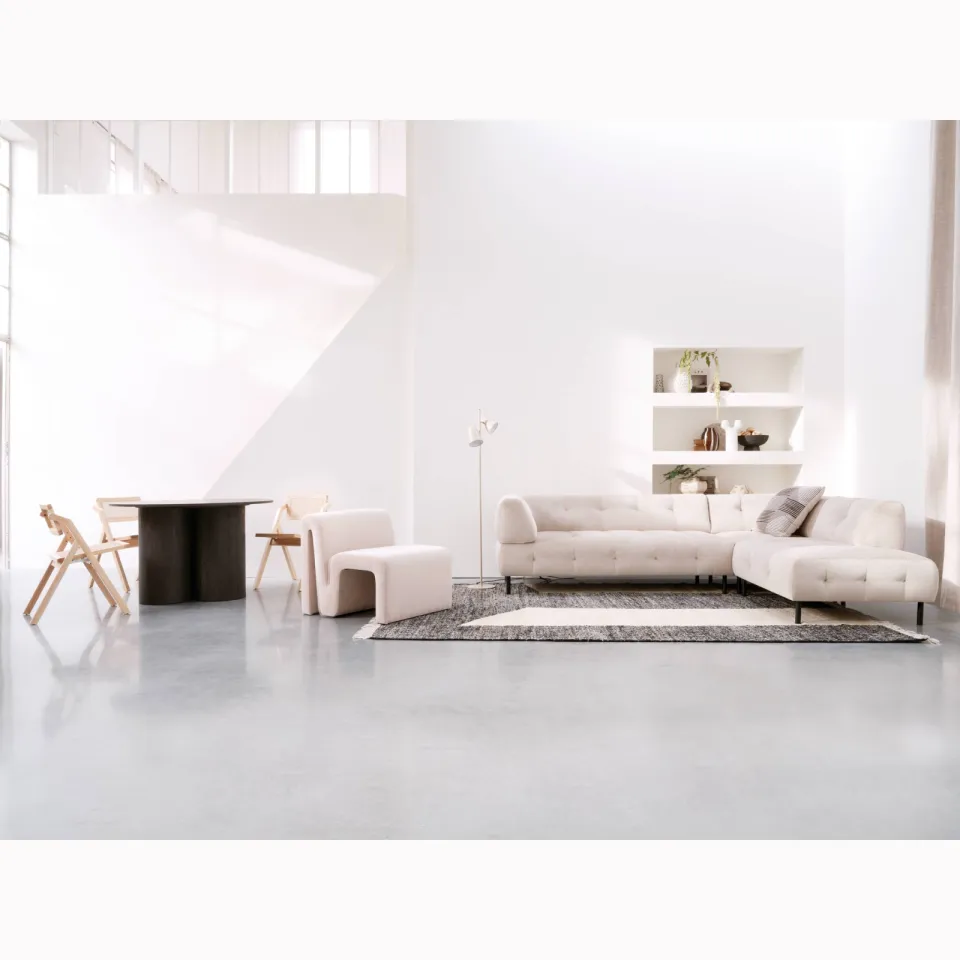 WOOOD Maan Eettafel - MDF - Walnoot - 75x120x120, foto 2