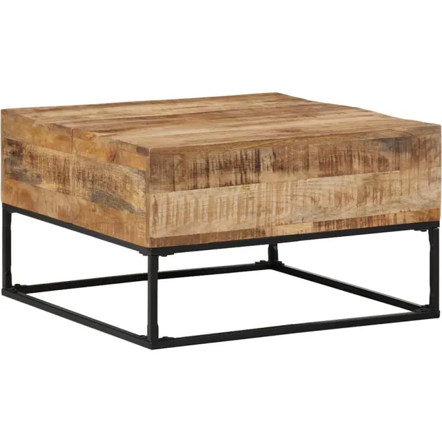 vidaXL Salontafel 68x68x41 cm ruw mangohout Bruin