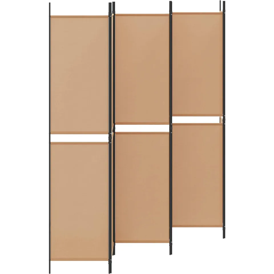 vidaXL 6-Panelen Kamerscherm Beige 300 x 220 cm Stof