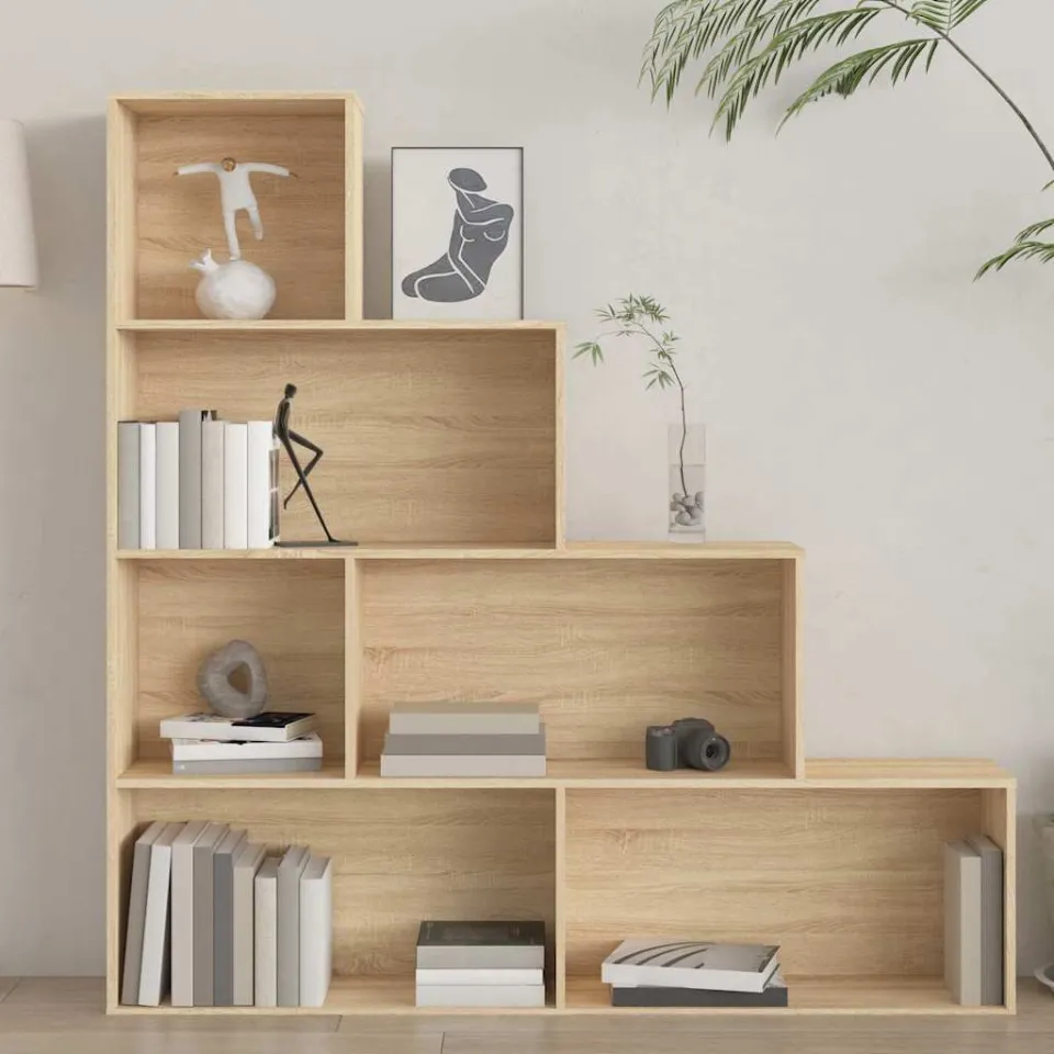 vidaXL Boekenkast/kamerscherm 155x24x160 cm bewerkt hout sonoma eiken, foto 3