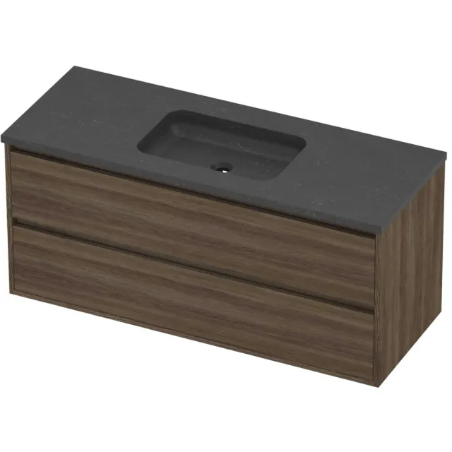 Proline Rollo Badmeubelset Hardsteen Elegant Midden 120x46x54 cm Blue Stone Vital Oak Eiken