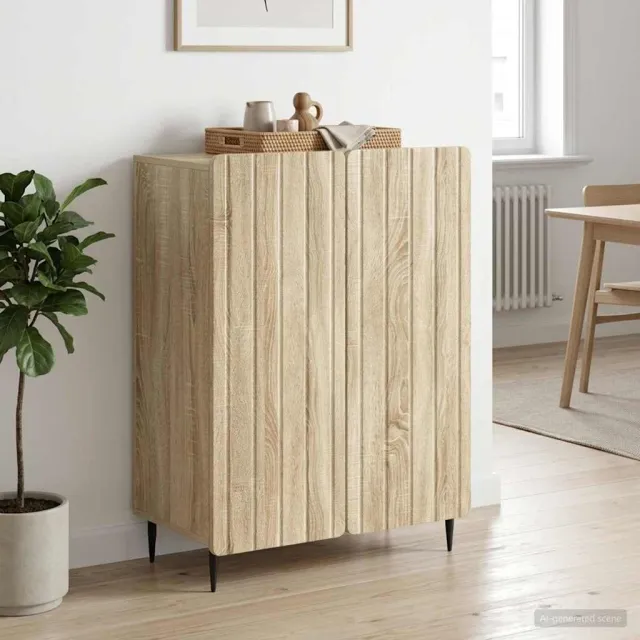 vidaXL Dressoir Sonoma Eiken 66 x 34,5 x 92 cm Bewerkt hout, foto 2