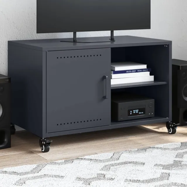 vidaXL Tv-meubel 68x39x43,5 cm staal antracietkleurig, foto 2