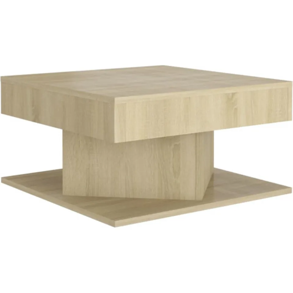 vidaXL Salontafel 57x57x30 cm bewerkt hout sonoma eikenkleurig, foto 3