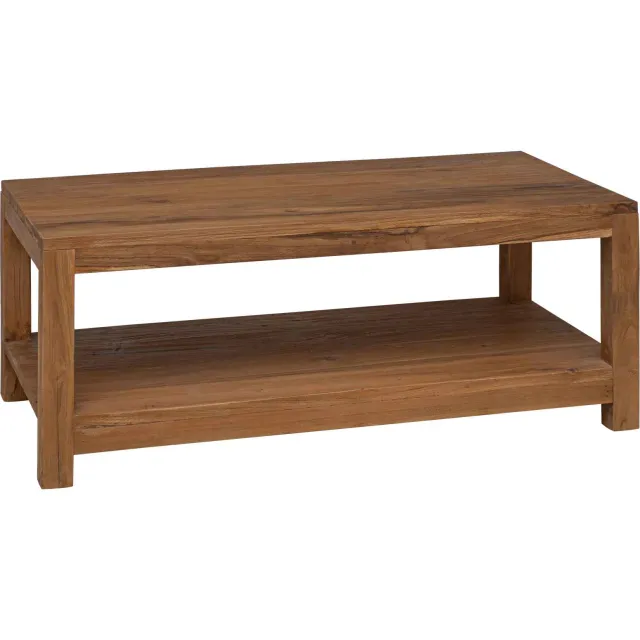 vidaXL Salontafel Naturel 100 x 50 x 40 cm Massief Teakhout Bruin