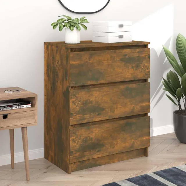 vidaXL Dressoir 60x35x76 cm bewerkt hout gerookt eikenkleurig, foto 2