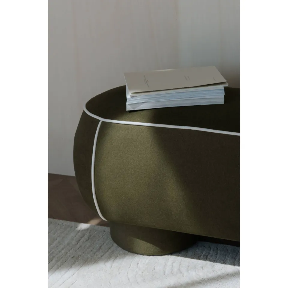 Housecraft Living Marina poef ovaal wit, foto 7