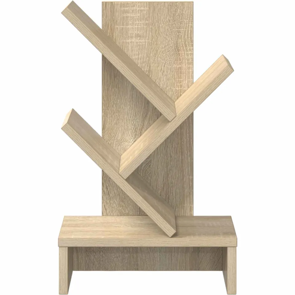 vidaXL Boomvormige boekenplank met 3 planken 30 x 18 x 48 cm bruin, foto 4