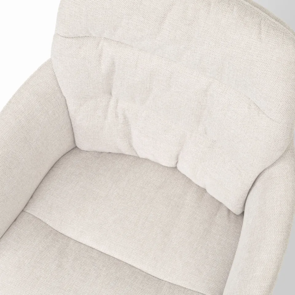 Nolon Niva-Mia draaibare tulp eetkamerstoel beige - beige onderstel, foto 5
