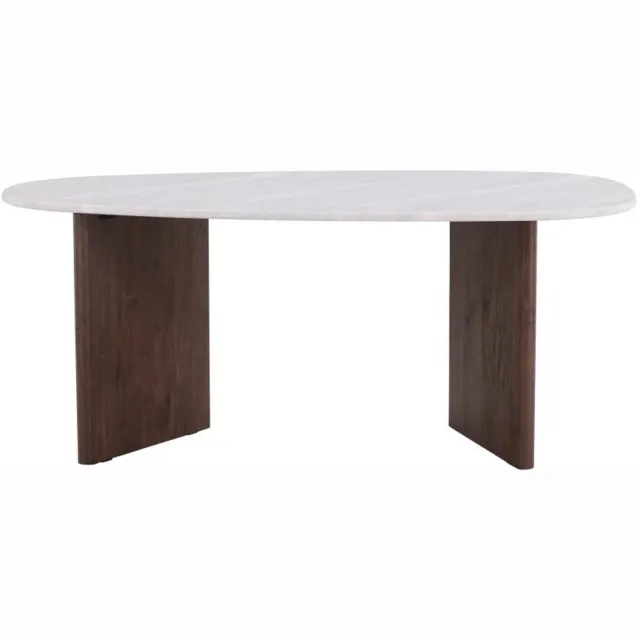 Svea Movo organische eettafel - 180 x 90 cm - betonlook Bruin