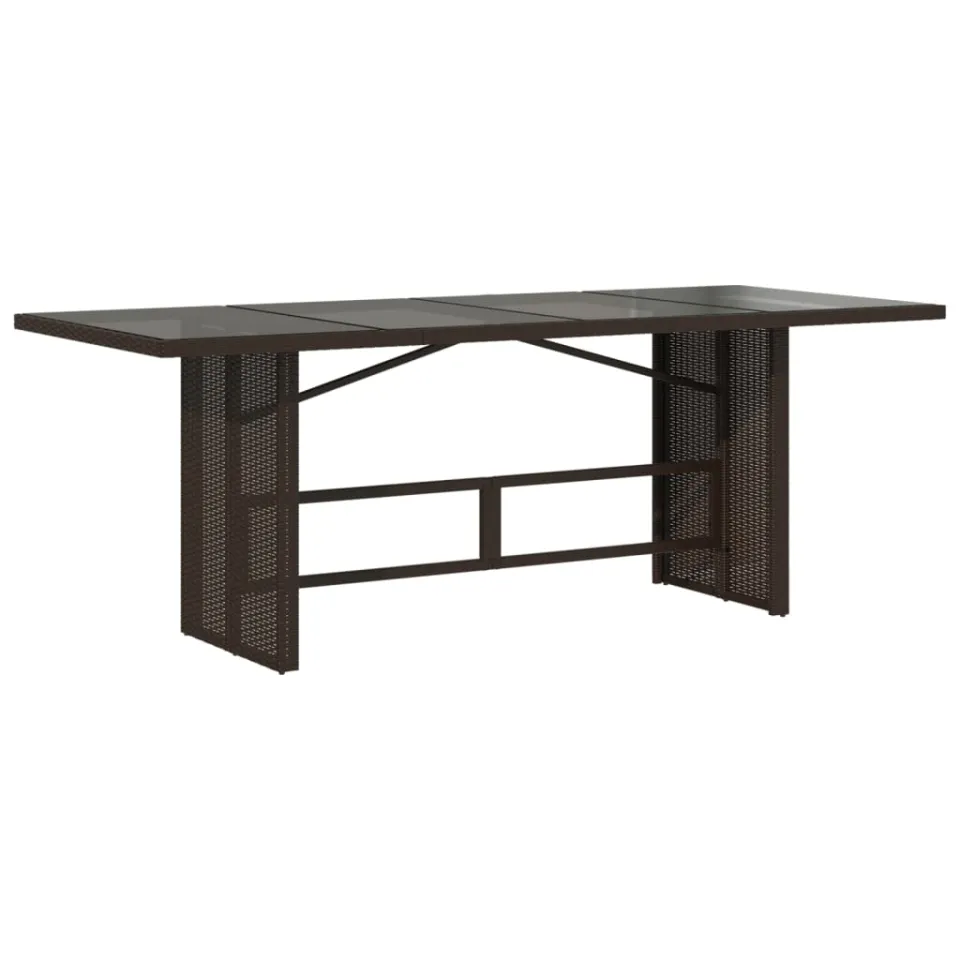 vidaXL 7-delige Tuinset met kussens poly rattan bruin, foto 4
