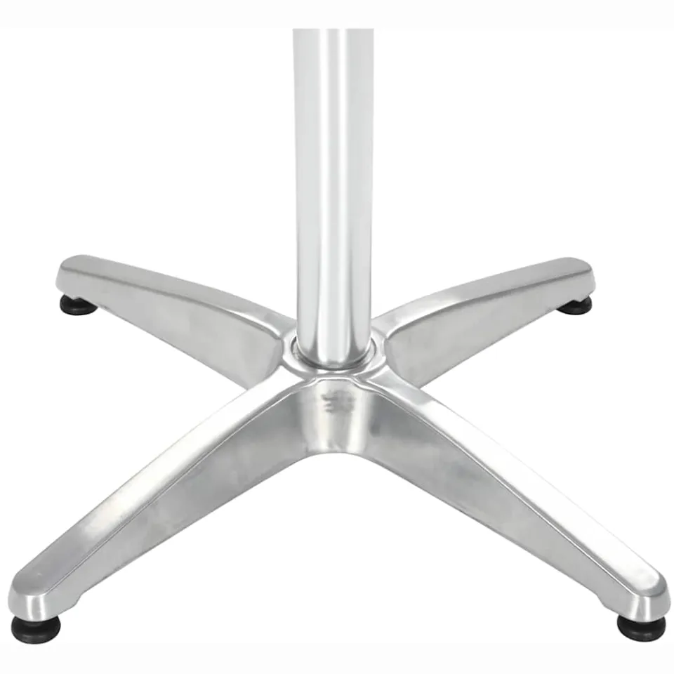 vidaXL Tuintafel 80x80x70 cm aluminium zilverkleurig, foto 3