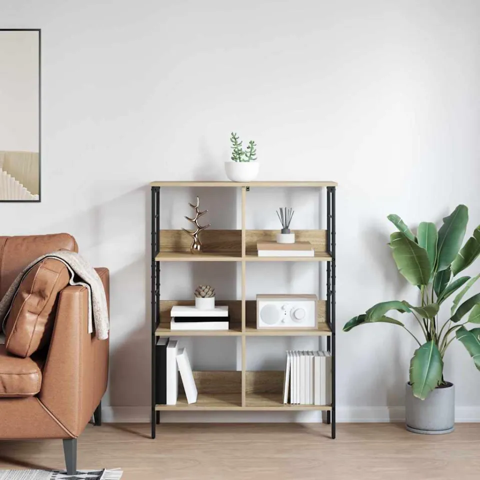 vidaXL Boekenkast 6-laags 82 x 32 x 112 cm Bewerkt hout Sonoma Eiken, foto 3