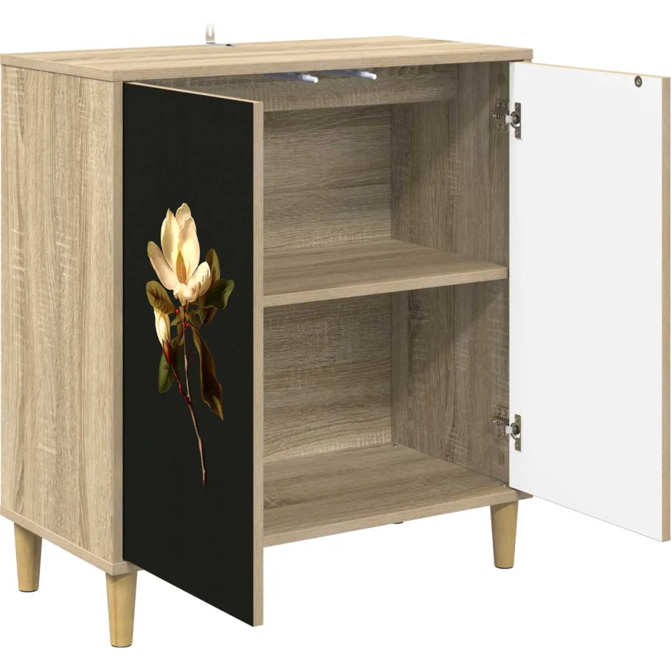 vidaXL Dressoir BREMEN Sonoma 69 x 33 x 75 cm Bewerkt hout Bruin
