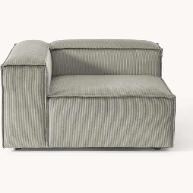 Westwing Collection Hoekmodule Lennon van corduroy Grijs