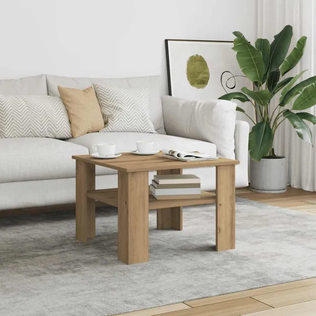 vidaXL Salontafel 60x60x42 cm bewerkt hout artisanaal eikenkleur, foto 2