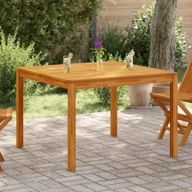 vidaXL Tuintafel 110x110x75 cm massief acaciahout bruin, foto 2