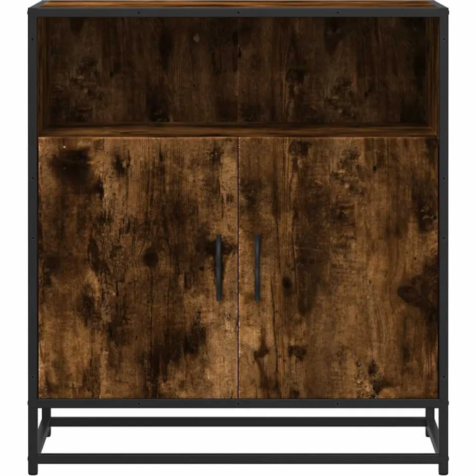 vidaXL Dressoir 68x35x76 cm bewerkt hout gerookt eikenkleurig, foto 4