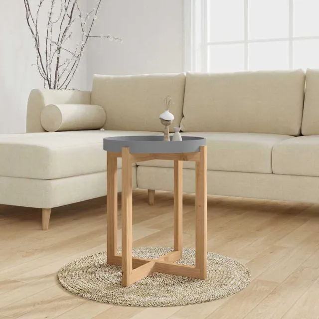 vidaXL Salontafel 41x41x48,5 cm bewerkt hout en grenenhout grijs, foto 2