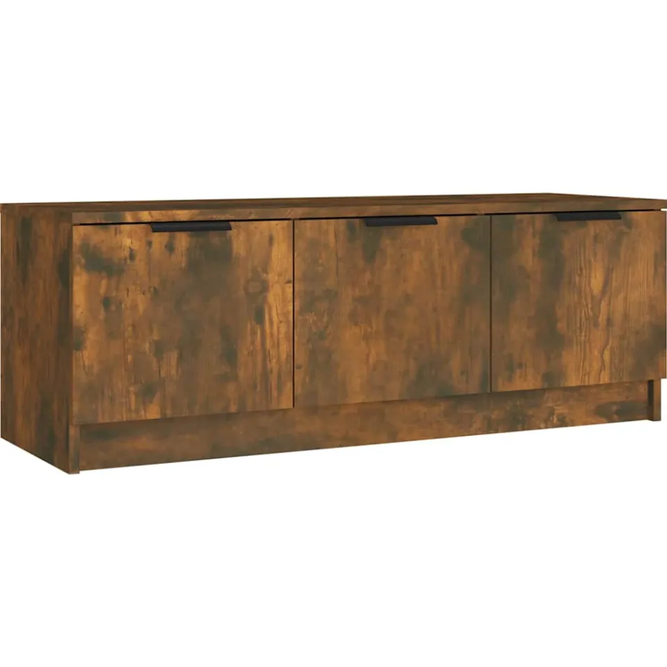 vidaXL Tv-meubel 102x35x36,5 cm bewerkt hout gerookt eikenkleurig Bruin