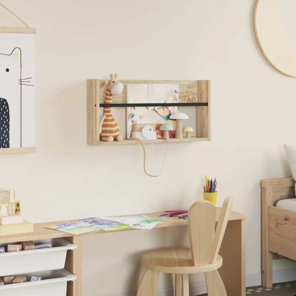 vidaXL Tijdschrift Rek Sonoma Eiken 60 x 12 x 30 cm Bewerkt hout, foto 4