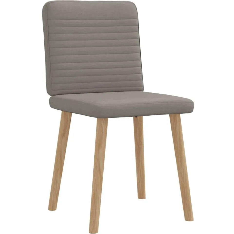 vidaXL Eetkamerstoelen draaibaar 2 st stof taupe