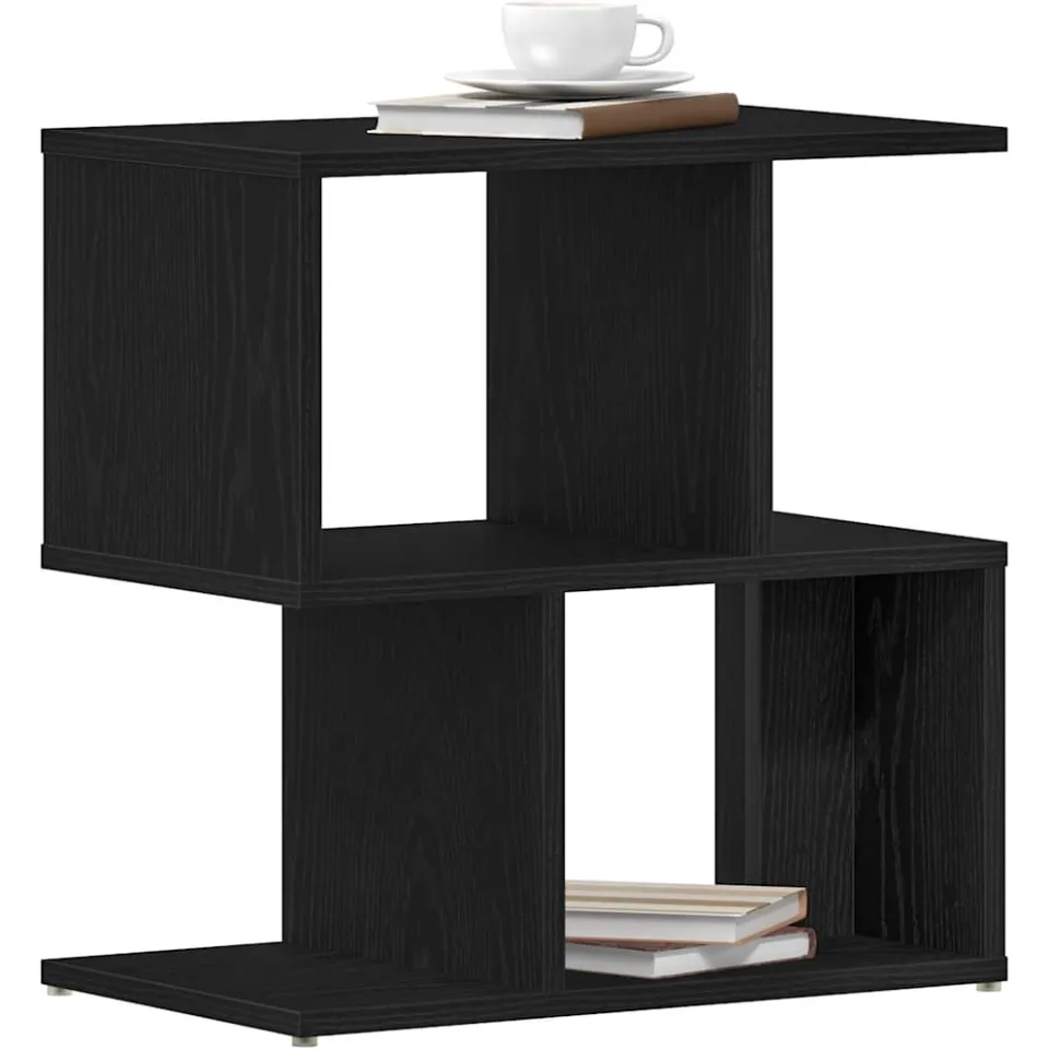 vidaXL Nachtkastje 2 st Zwart Eiken 50 x 30 x 51,5 cm Bewerkt hout