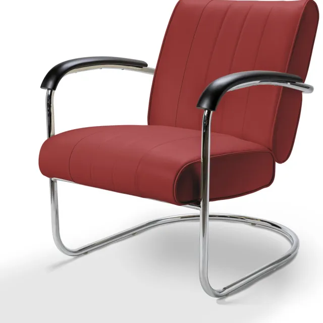 Bel Air Retro Loungestoel LC-01 LTD Ruby rood