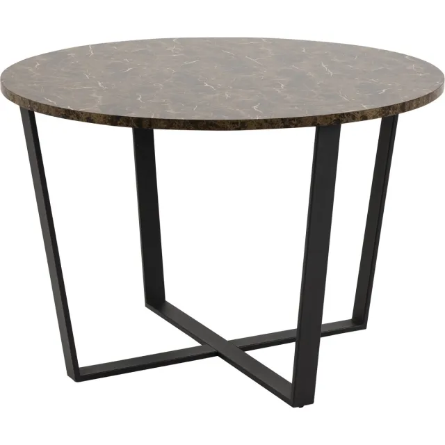 Actona Amst eetkamertafel marmer print bruin.