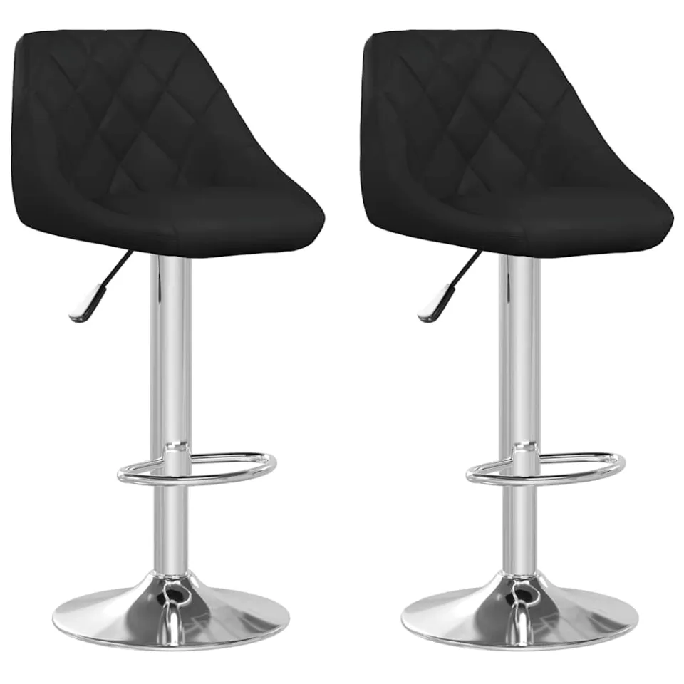 vidaXL Barstoelen 2 st kunstleer zwart, foto 3