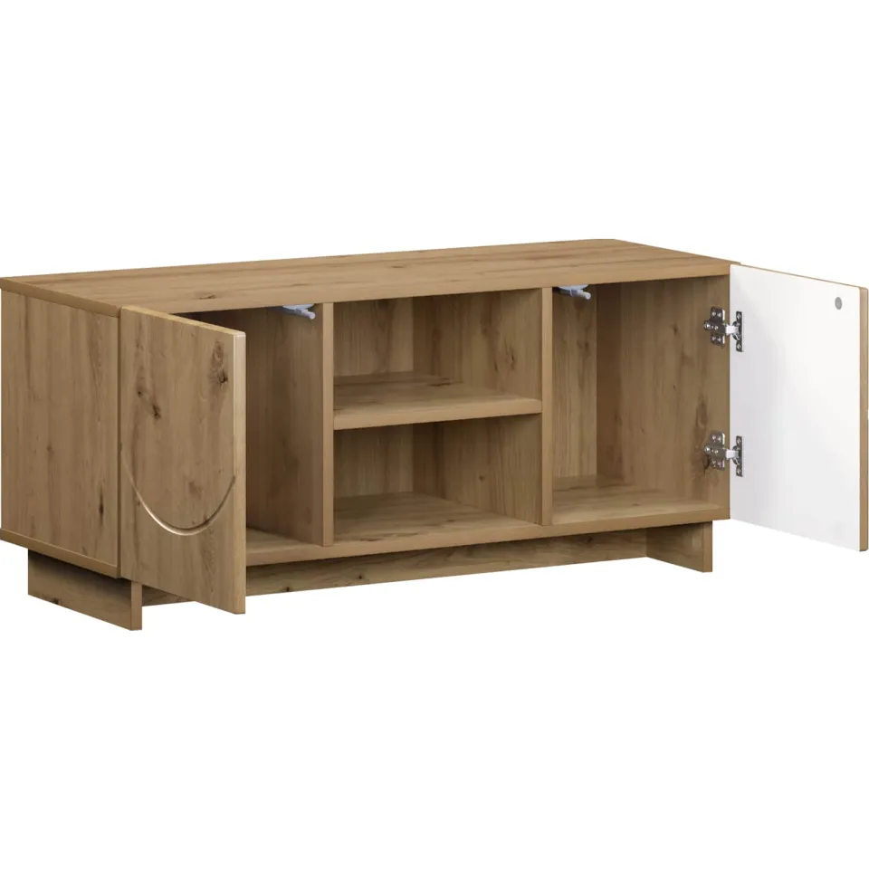 vidaXL TV-standaard 90 x 34,5 x 40 cm Artisanaal eiken Bewerkt hout Bruin