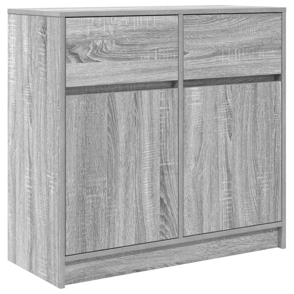 vidaXL Dressoir met lade 80x34x76 cm spaanplaat grijs sonoma
