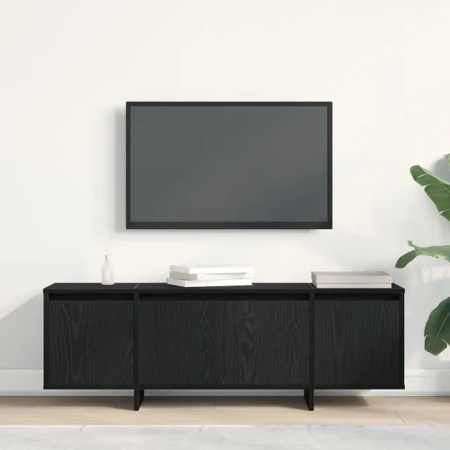 vidaXL TV-kast 120 x 30 x 40,5 cm Zwart Eiken Bewerkt hout, foto 2