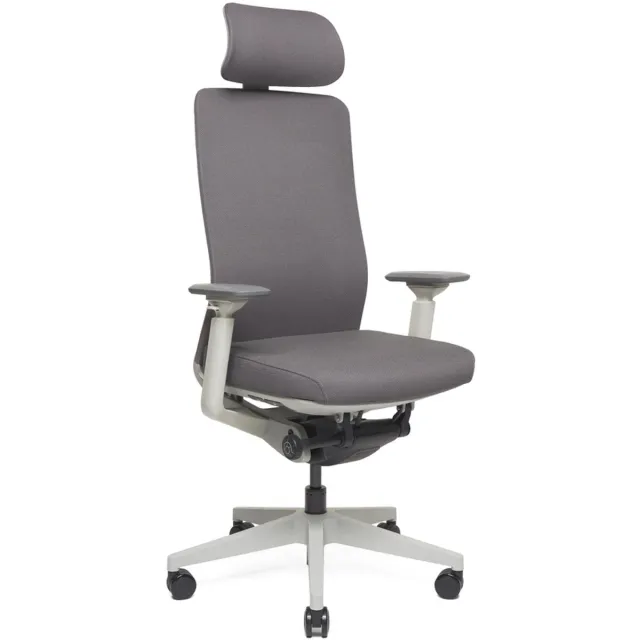 SediaVerde Cara - Bureaustoel - Grijs - Met hoofdsteun Grijs-headrest
