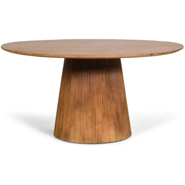 Nest of Nora Ronde mangohouten eettafel Nala eetkamertafel - Ø120 cm - Lichtbruin
